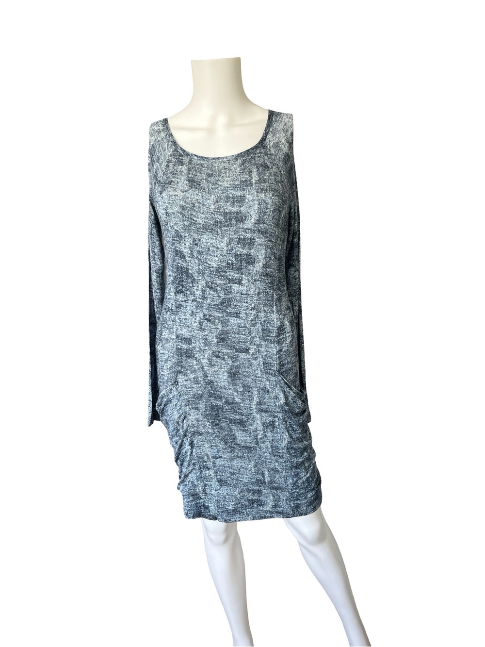 NEW BCBG Max Azria Crista Blue Tunic Dress Stretch Knit Womens Size Medium